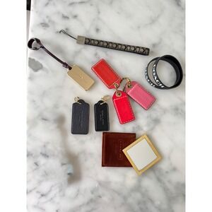 Coach Lot of 8 Bag Charms tags vintage Keychains Accessories Mirror‎
